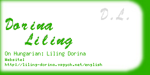 dorina liling business card